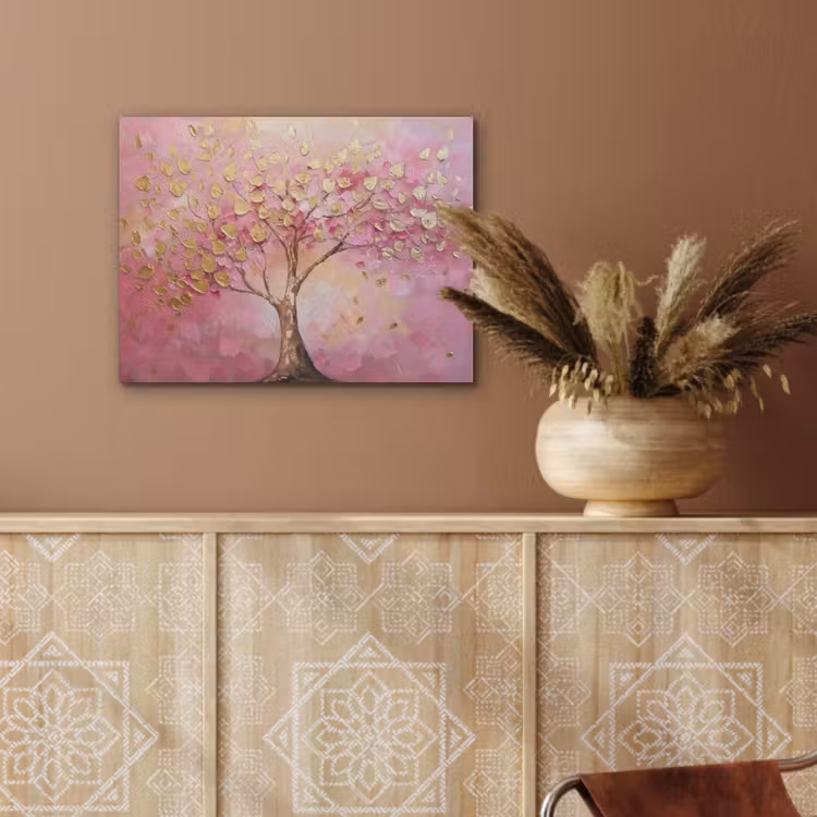 Boom - Roze - Goud - Modern PET vilt klein -sfeer4