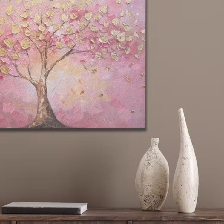 Boom - Roze - Goud - Modern PET vilt klein -sfeer6_closeup