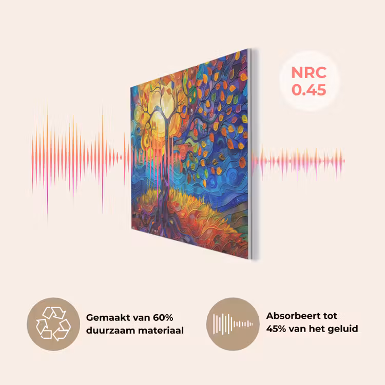 Boom - Zon - Verflook - Kleuren - Abstract PET vilt klein -USP_NL