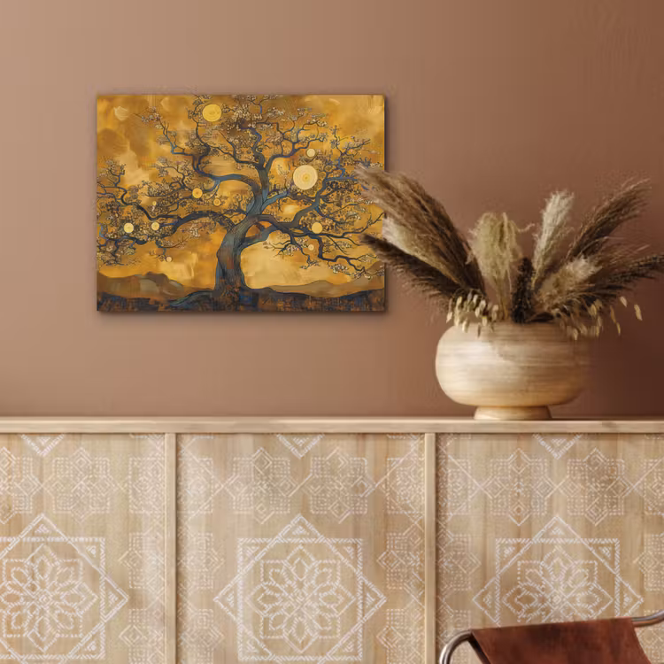 Boom - Levensboom - Abstract - Goud PET vilt klein -sfeer4