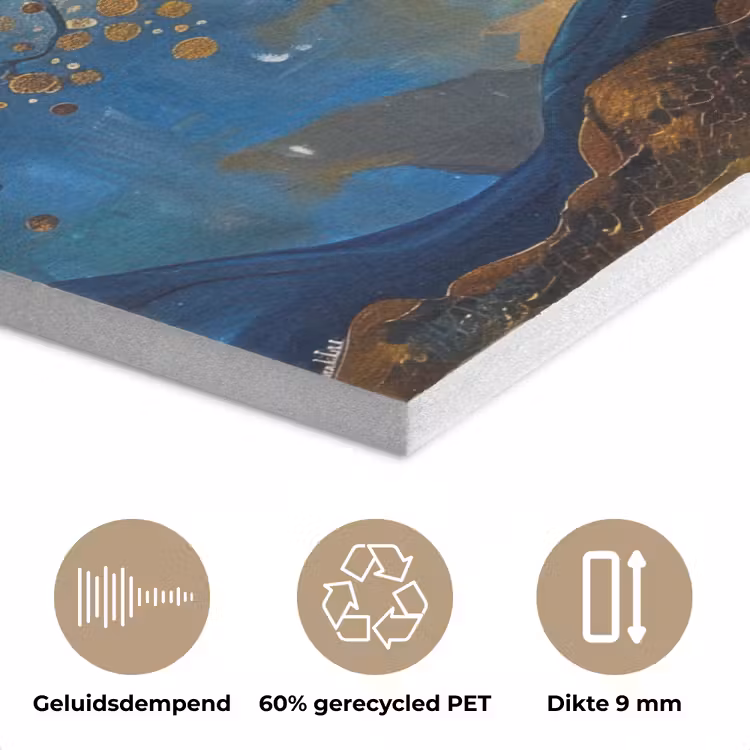 Boom - Levensboom - Blauw - Goud PET vilt klein -closeup_NL