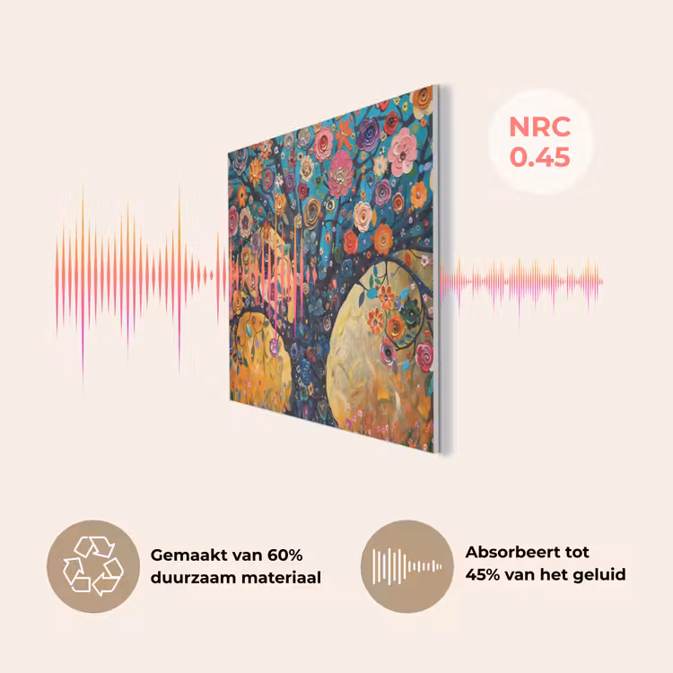 Boom - Levensboom - Kleurrijk - Bloemen - Modern PET vilt klein -USP_NL