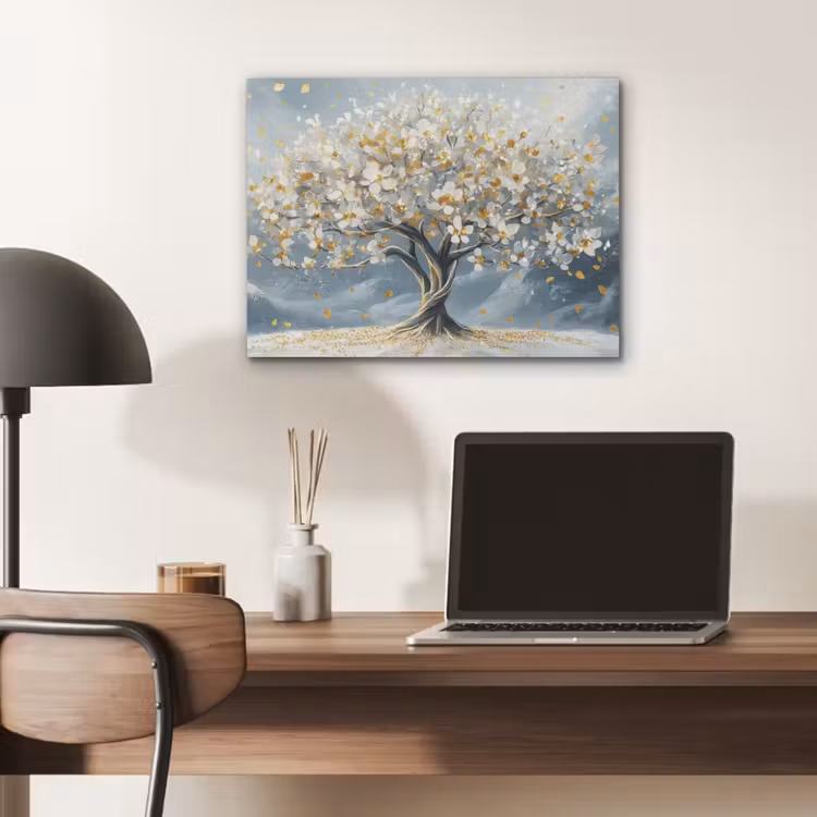 Boom - Winter - Levensboom - Modern - Goud PET vilt klein -sfeer5