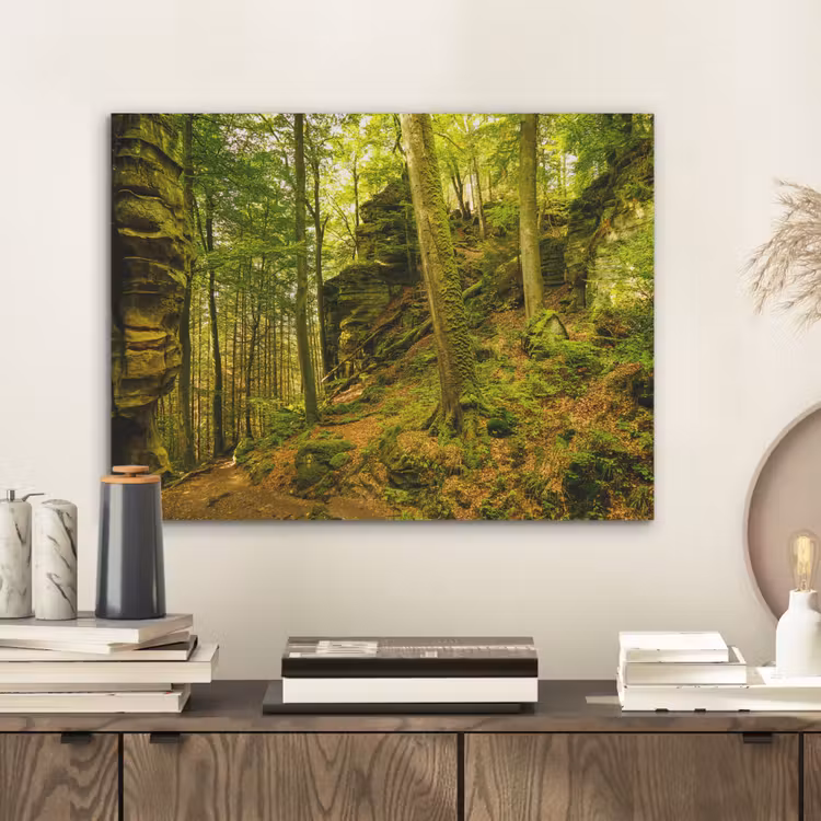 Bomen - Steen - Bos - Natuur - Planten PET vilt klein -sfeer1