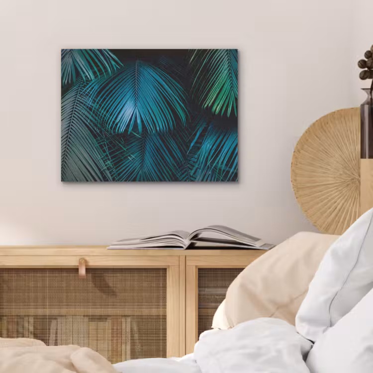 Inductie beschermer - Inductie afdekplaat - Tropical - Jungle - Bladeren - Groen PET vilt klein -sfeer3