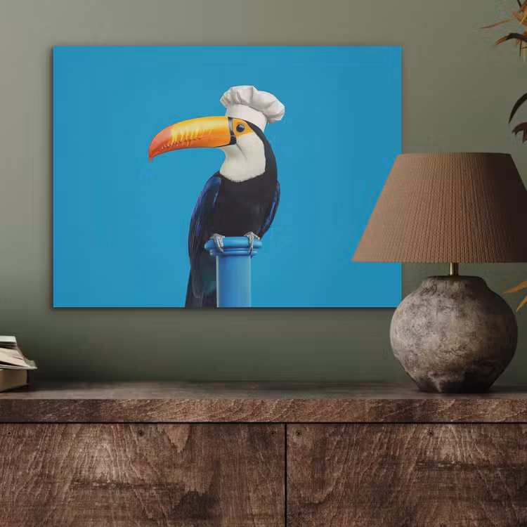 Tucan - Sokkel - Vogel - Koksmuts PET vilt klein -sfeer2