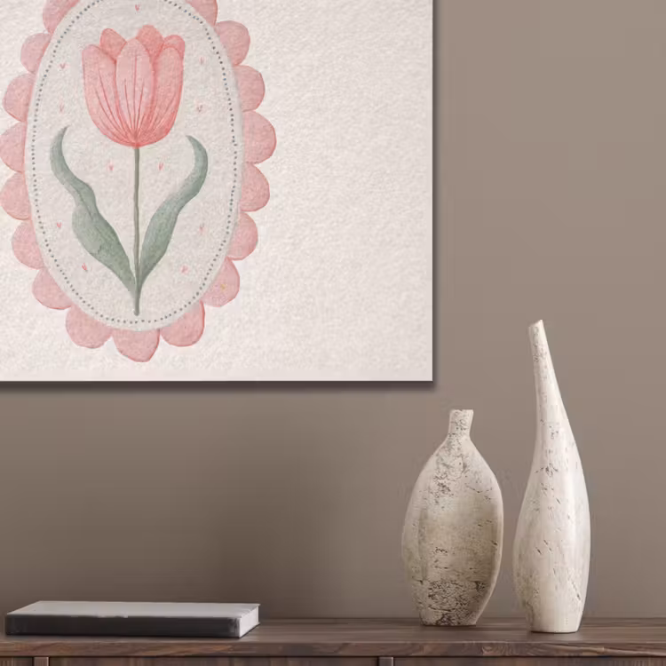 Tulp - Lijst - Ovaal - Illustratie PET vilt klein -sfeer6_closeup