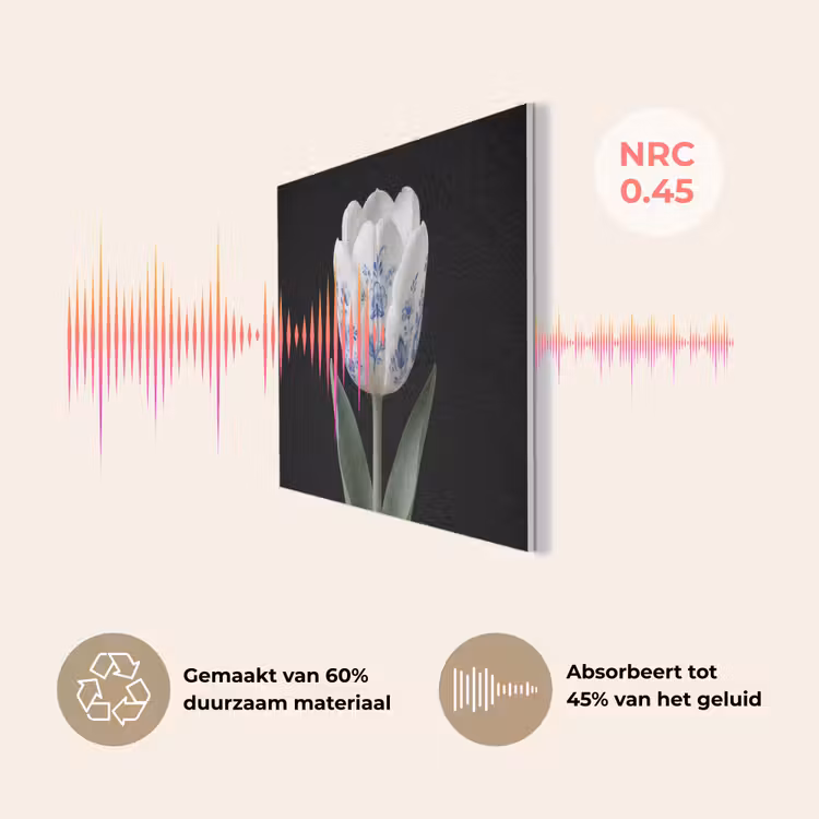 Tulp - Patroon - Blauw PET vilt klein -USP_NL