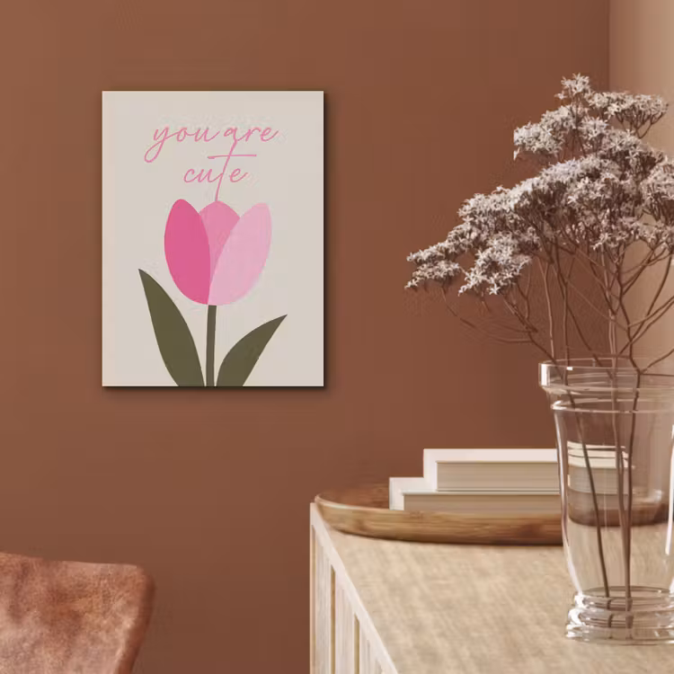 Tulp - Roze - Valentijn - Bloem PET vilt klein -sfeer4
