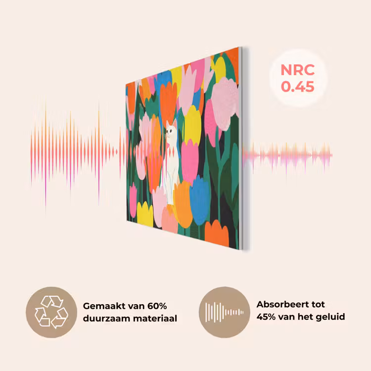 Tulpen - Kat - Kleurrijk PET vilt klein -USP_NL