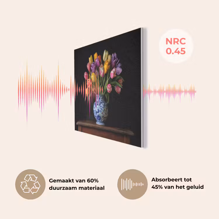 Tulpen - Kleuren - Hout - Vaas PET vilt klein -USP_NL