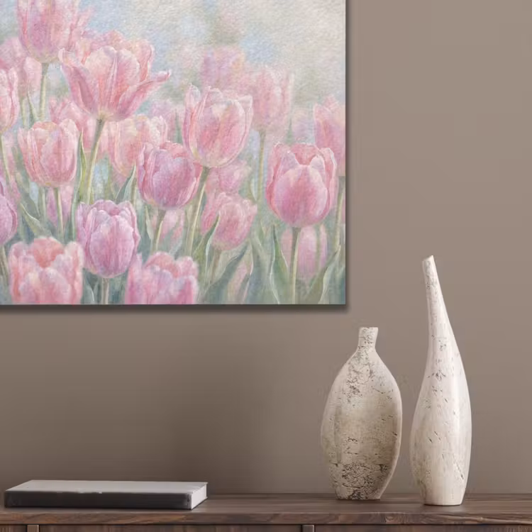 Tulpen - Veld - Lente - Roze PET vilt klein -sfeer6_closeup