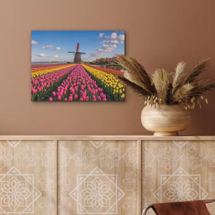 Tulpen - Holland - Molen - Kleurrijk PET vilt klein -sfeer4