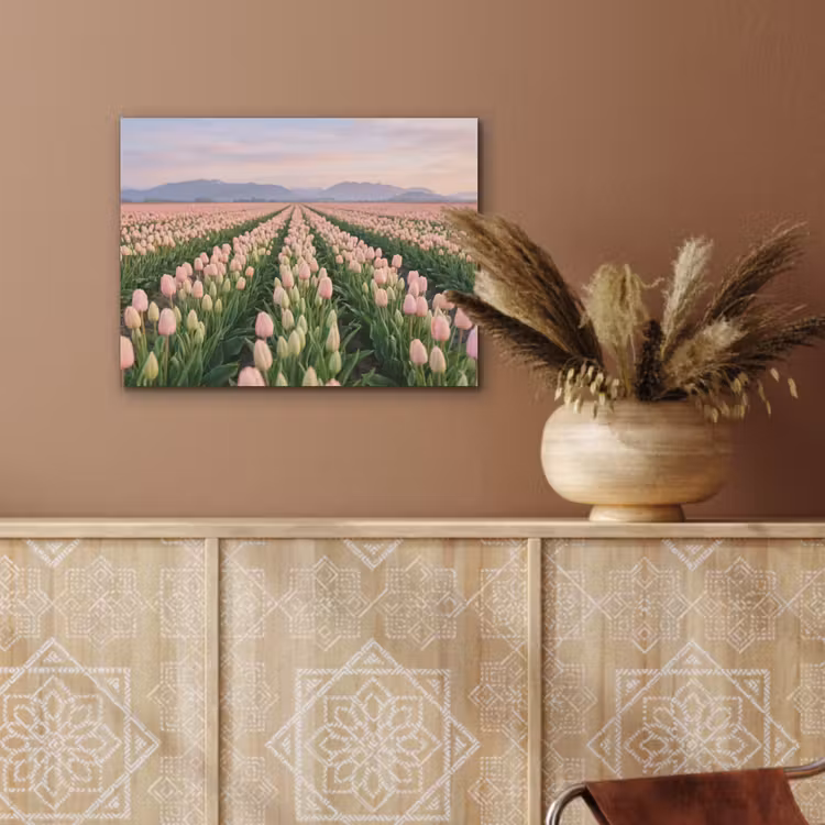 Tulpen - Landschap - Roze PET vilt klein -sfeer4