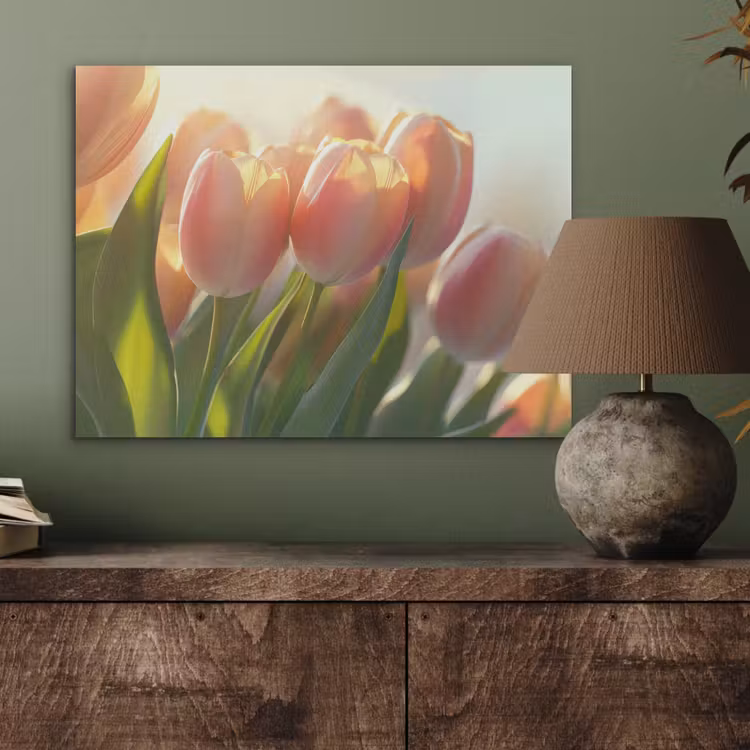 Tulpen - Roze - Zonnestralen PET vilt klein -sfeer2