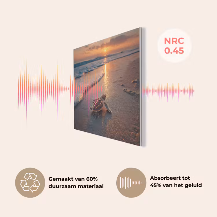 Schildpad - strand - Zonsondergang PET vilt klein -USP_NL