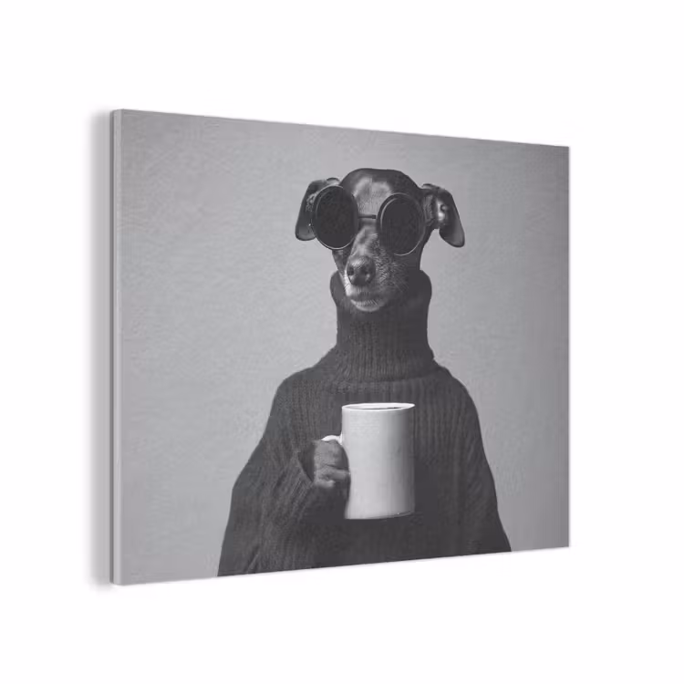 Coltrui - Hond - Bril - Mok PET vilt klein -3d