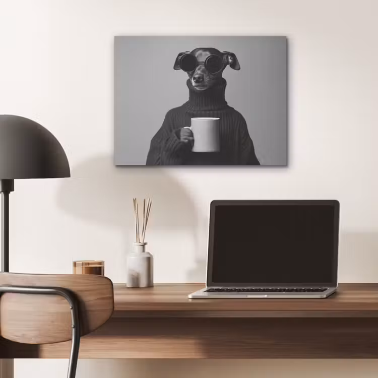 Coltrui - Hond - Bril - Mok PET vilt klein -sfeer5