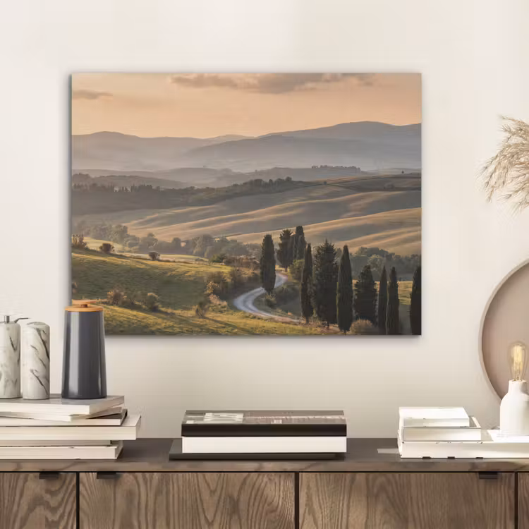 Toscaans - Landschap - Heuvels PET vilt klein -sfeer1
