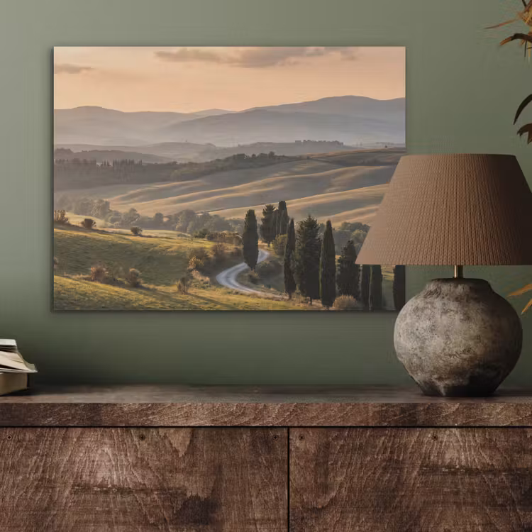 Toscaans - Landschap - Heuvels PET vilt klein -sfeer2