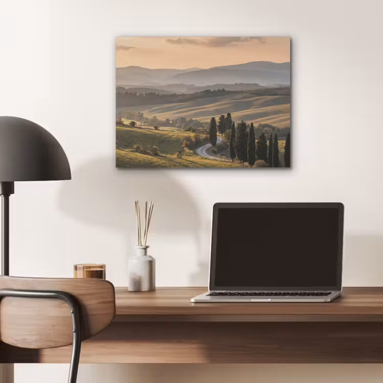 Toscaans - Landschap - Heuvels PET vilt klein -sfeer5