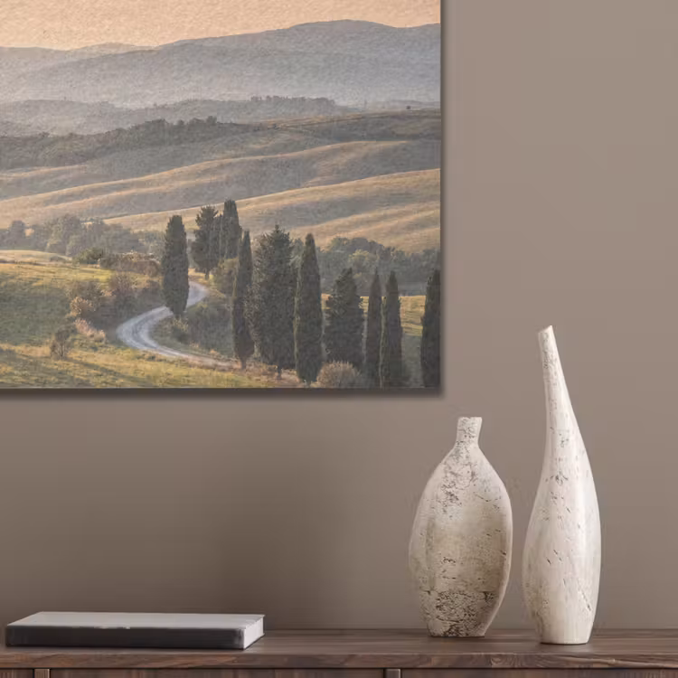 Toscaans - Landschap - Heuvels PET vilt klein -sfeer6_closeup
