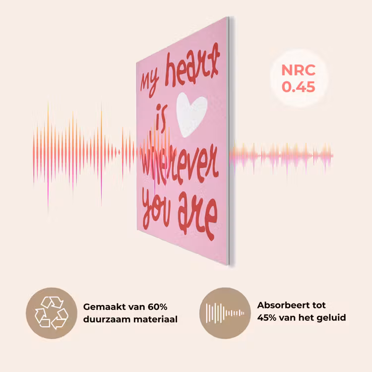Valentijn - Hart - Liefde - Roze PET vilt klein -USP_NL