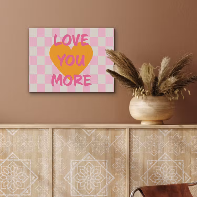 Valentijn - Love - Roze - Oranje PET vilt klein -sfeer4