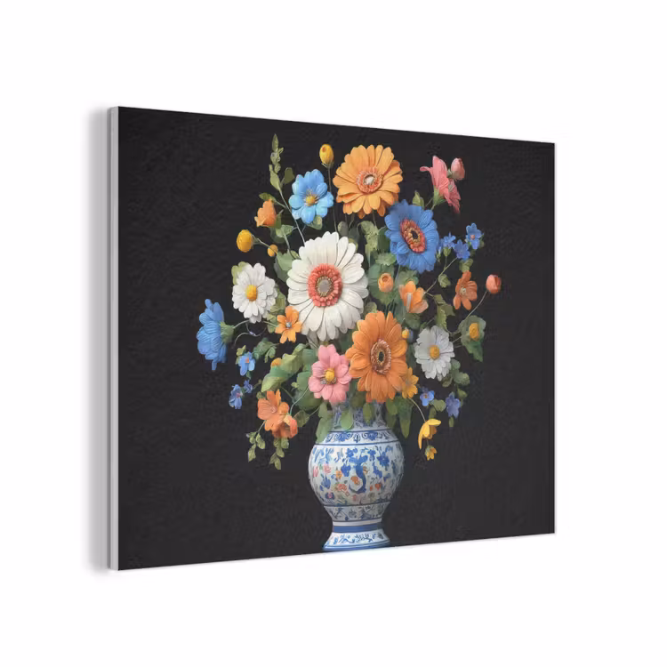 Vaas - Boeket - Bloemen - Kleur PET vilt klein -3d