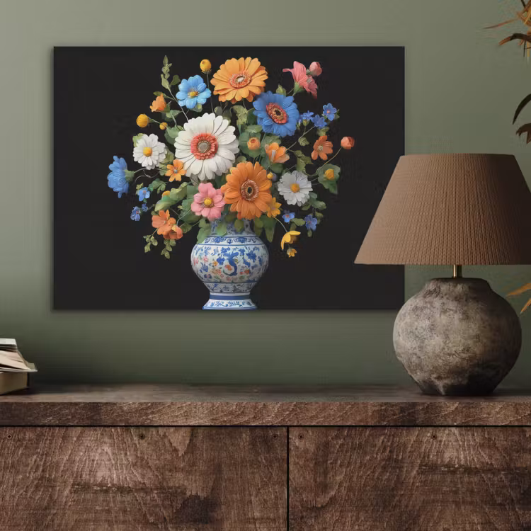Vaas - Boeket - Bloemen - Kleur PET vilt klein -sfeer2