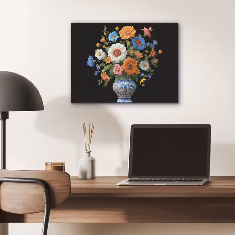 Vaas - Boeket - Bloemen - Kleur PET vilt klein -sfeer5