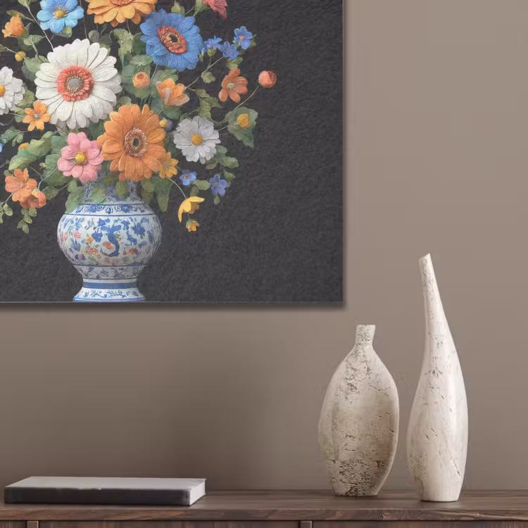 Vaas - Boeket - Bloemen - Kleur PET vilt klein -sfeer6_closeup