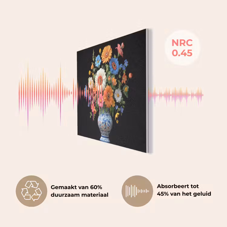 Vaas - Boeket - Bloemen - Kleur PET vilt klein -USP_NL
