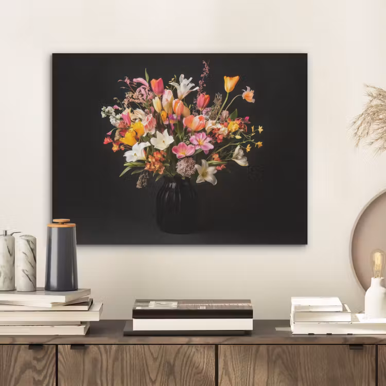 Vaas - Bloemen - Tulpen PET vilt klein -sfeer1