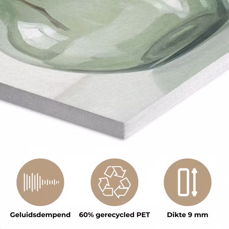 Vazen - Bladeren - Groen PET vilt klein -closeup_NL