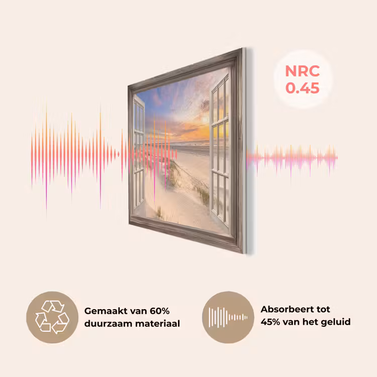 Doorkijk - Strand - Duinen - Natuur - Landschap PET vilt klein -USP_NL
