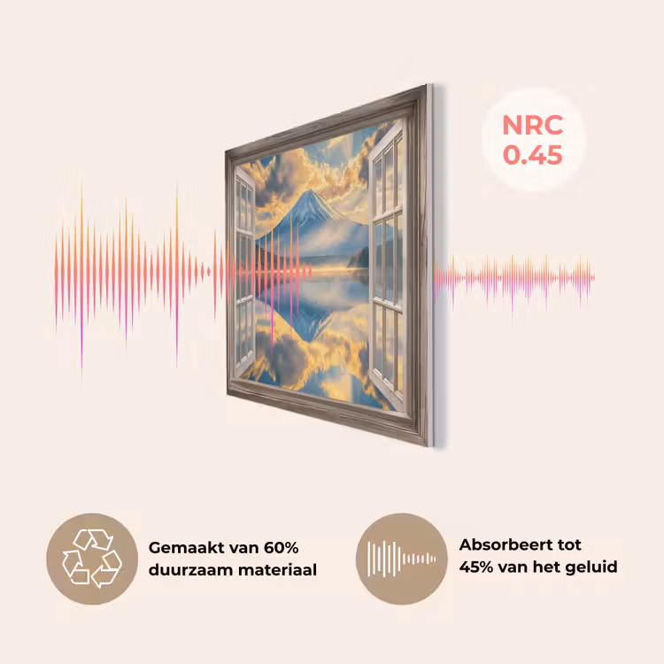 Doorkijk - Landschap - Bergen - Uitzicht - Raam PET vilt klein -USP_NL