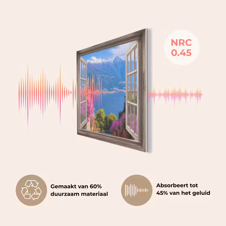 Doorkijk - Berg - Landschap - Uitzicht - Meer PET vilt klein -USP_NL
