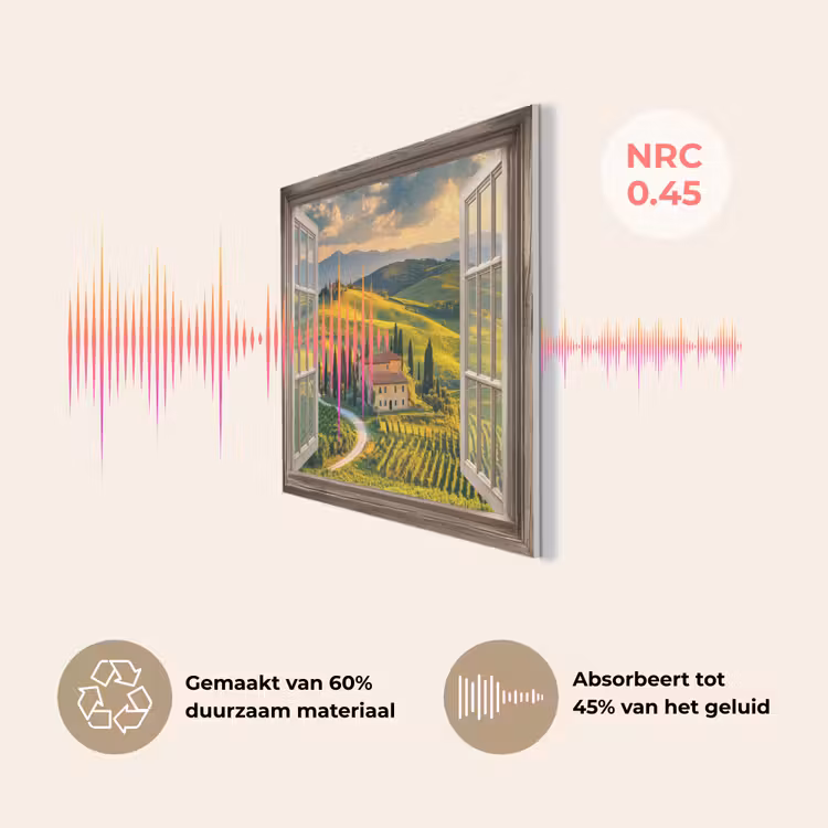 Doorkijk - Toscane - Uitzicht - Landschap - Zomer PET vilt klein -USP_NL