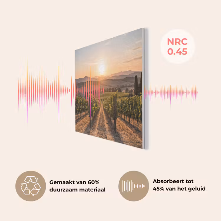 Wijngaard - Zonsondergang - Landschap PET vilt klein -USP_NL