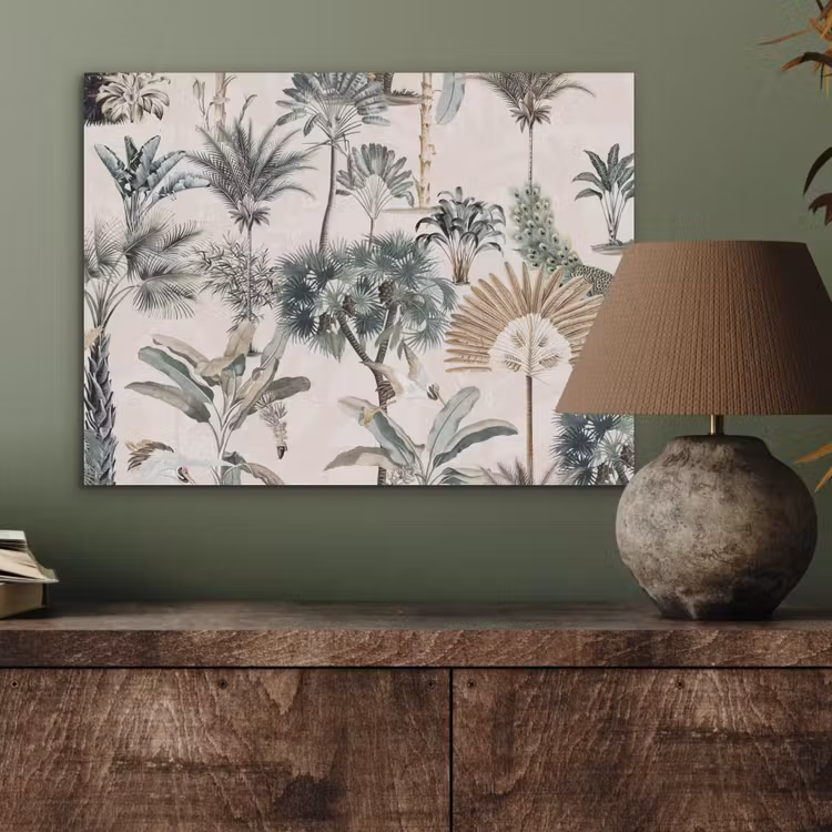 Inductie afdekplaat - Vintage - Jungle - Dieren - Natuur - Inductie beschermer PET vilt klein -sfeer2