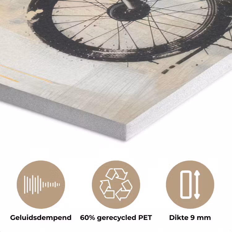 Vintage - Street art - Motor - Jongen - Graffiti - Zwart - Banksy PET vilt klein -closeup_NL