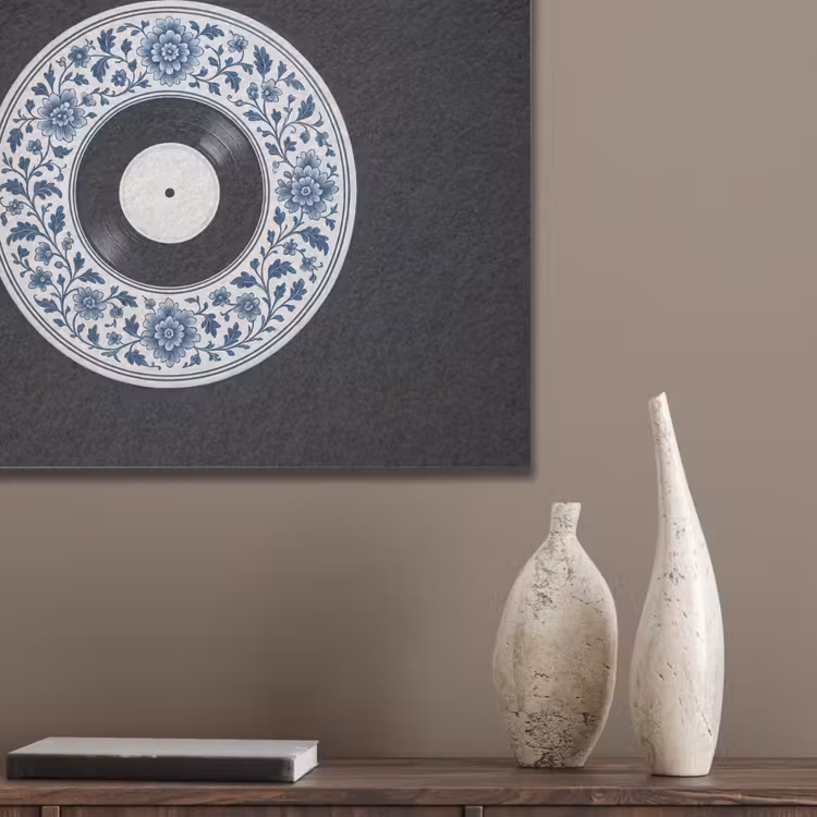 Vinyl - LP - Delfts Blauw - Muziek PET vilt klein -sfeer6_closeup