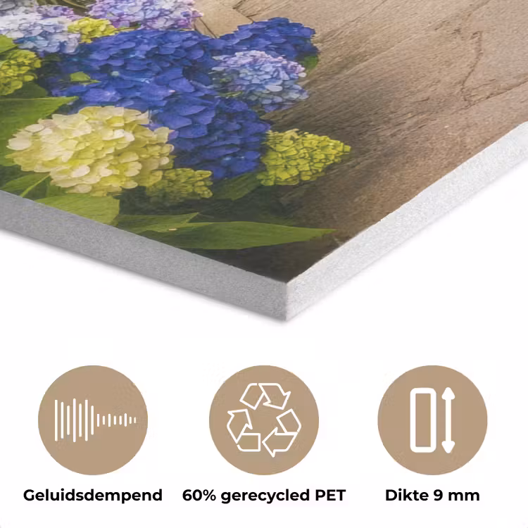 Doorkijk - Poort - Hortensia - Bloementuin PET vilt klein -closeup_NL