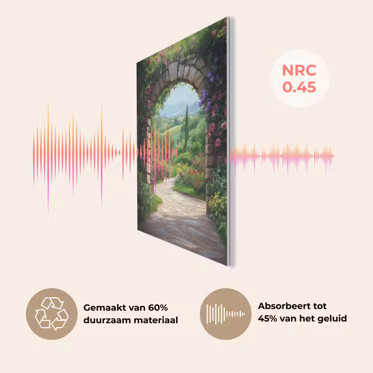 Doorkijk - Landschap - Bloemen - Pad - Uitzicht PET vilt klein -USP_NL