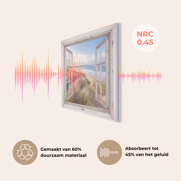 Doorkijk - Zee - Strand - Duinen PET vilt klein -USP_NL