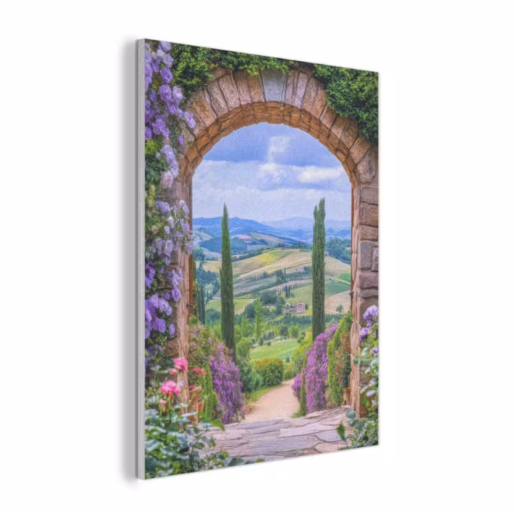 Doorkijk - Toscane - Landschap - Poort PET vilt klein -3d