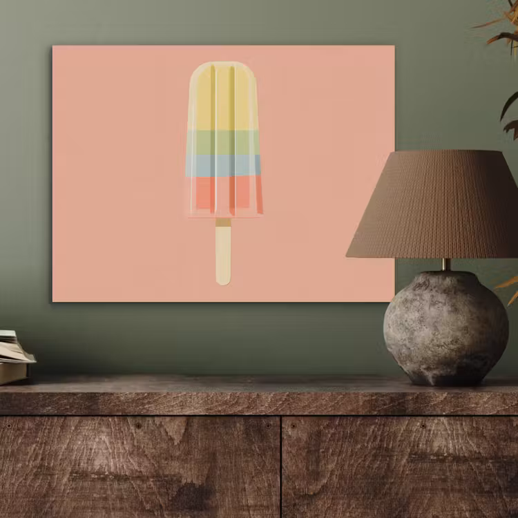 Waterijsje - Pasteltinten - Minimalistisch PET vilt klein -sfeer2
