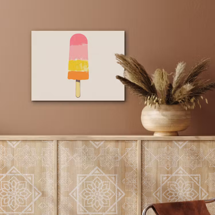 Waterijsje - Retro - Stokje - Roze PET vilt klein -sfeer4