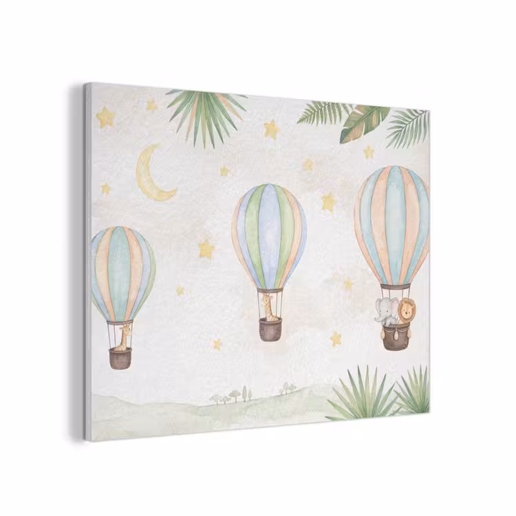 Aquarel - Luchtballonnen - Pastel PET vilt klein -3d